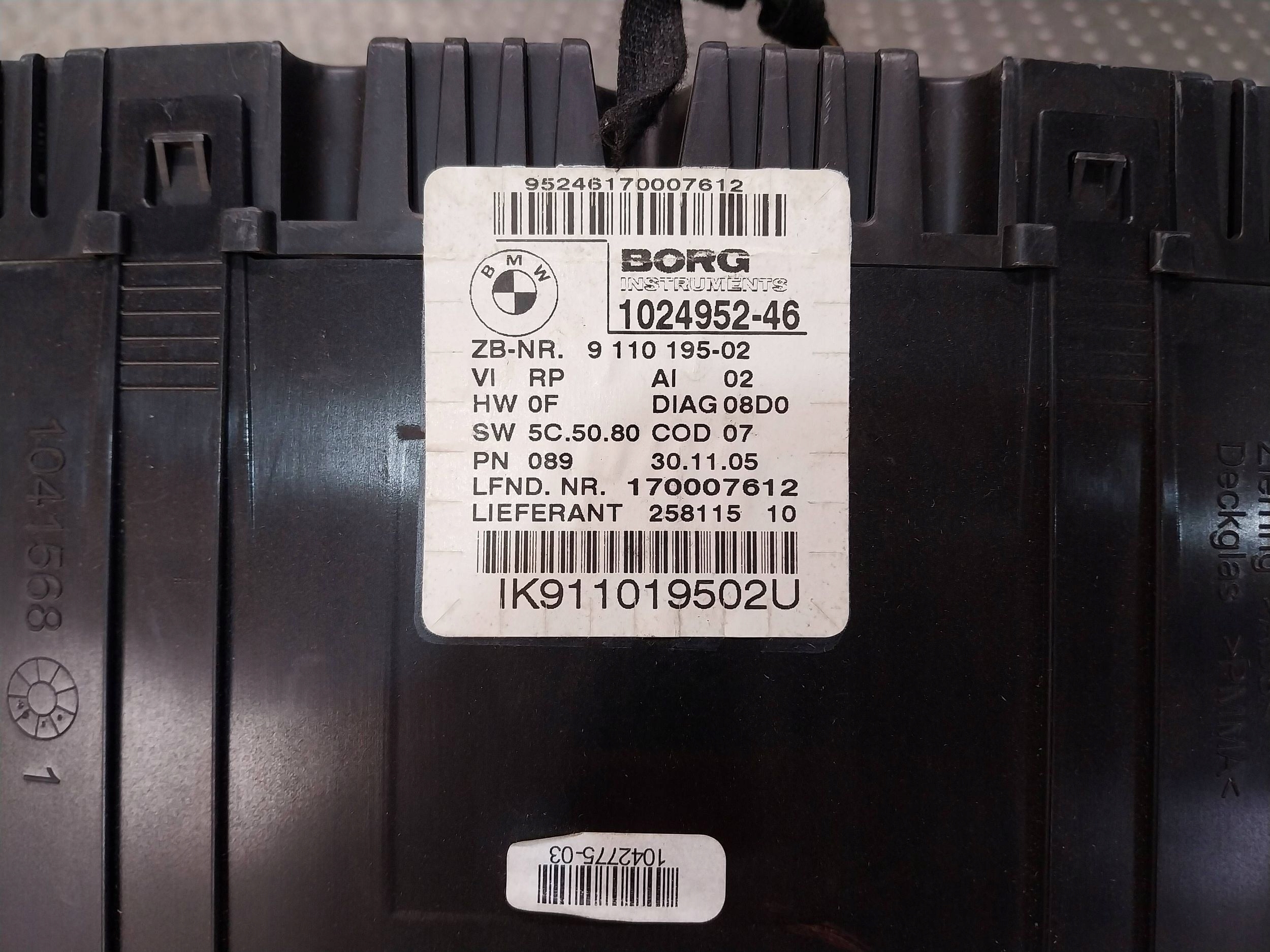 dials dials 9110195 BMW E81 E82 E87 2.0D EUROPA original