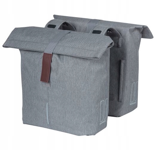 Dvojitá cyklistická taška Double Bag City šedá 32 l Basil