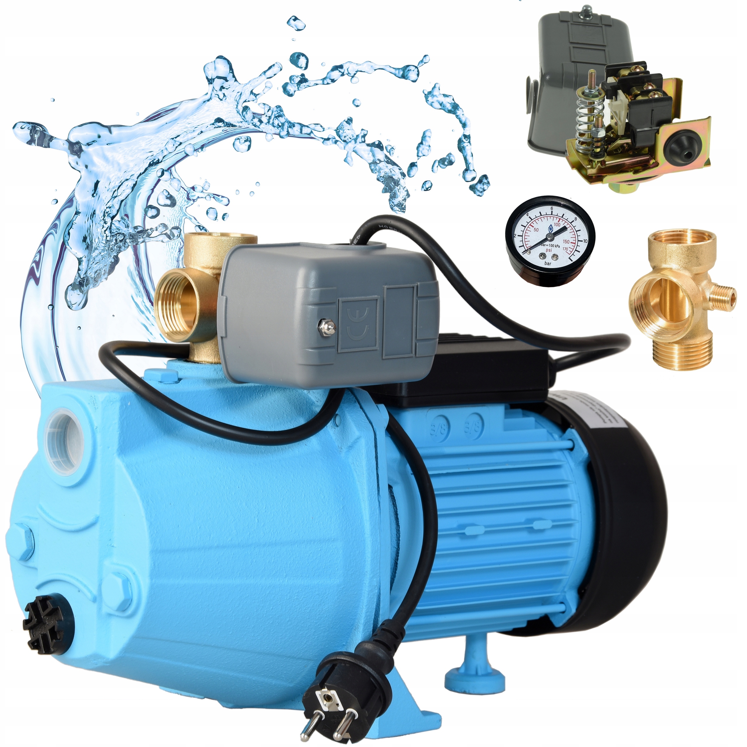 Hydroforová Pumpa 370 W na vodu Set povrchová Silná 2520 l/h s Príslušenstvom