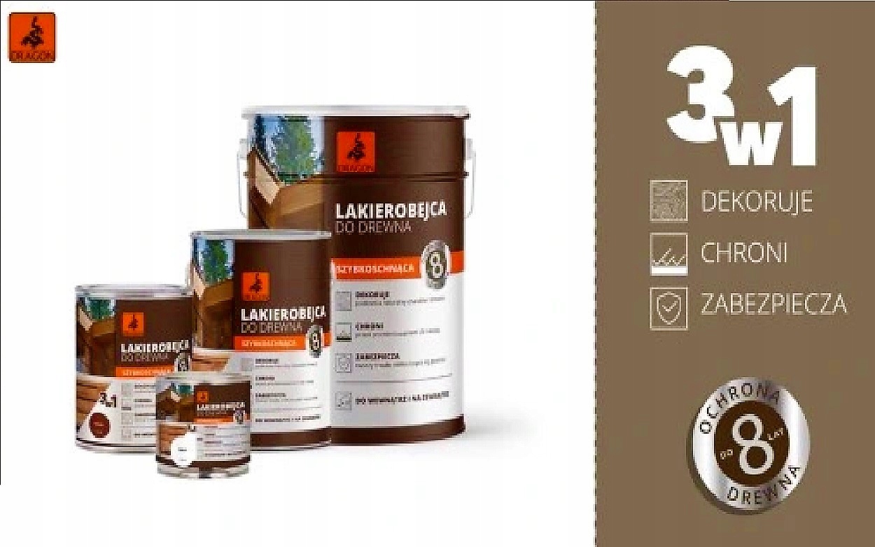 Lakierobejca do drewna 6L MAHOŃ DRAGON 8 LAT OCHRONY DREWNA Kod producenta DLDS06MA