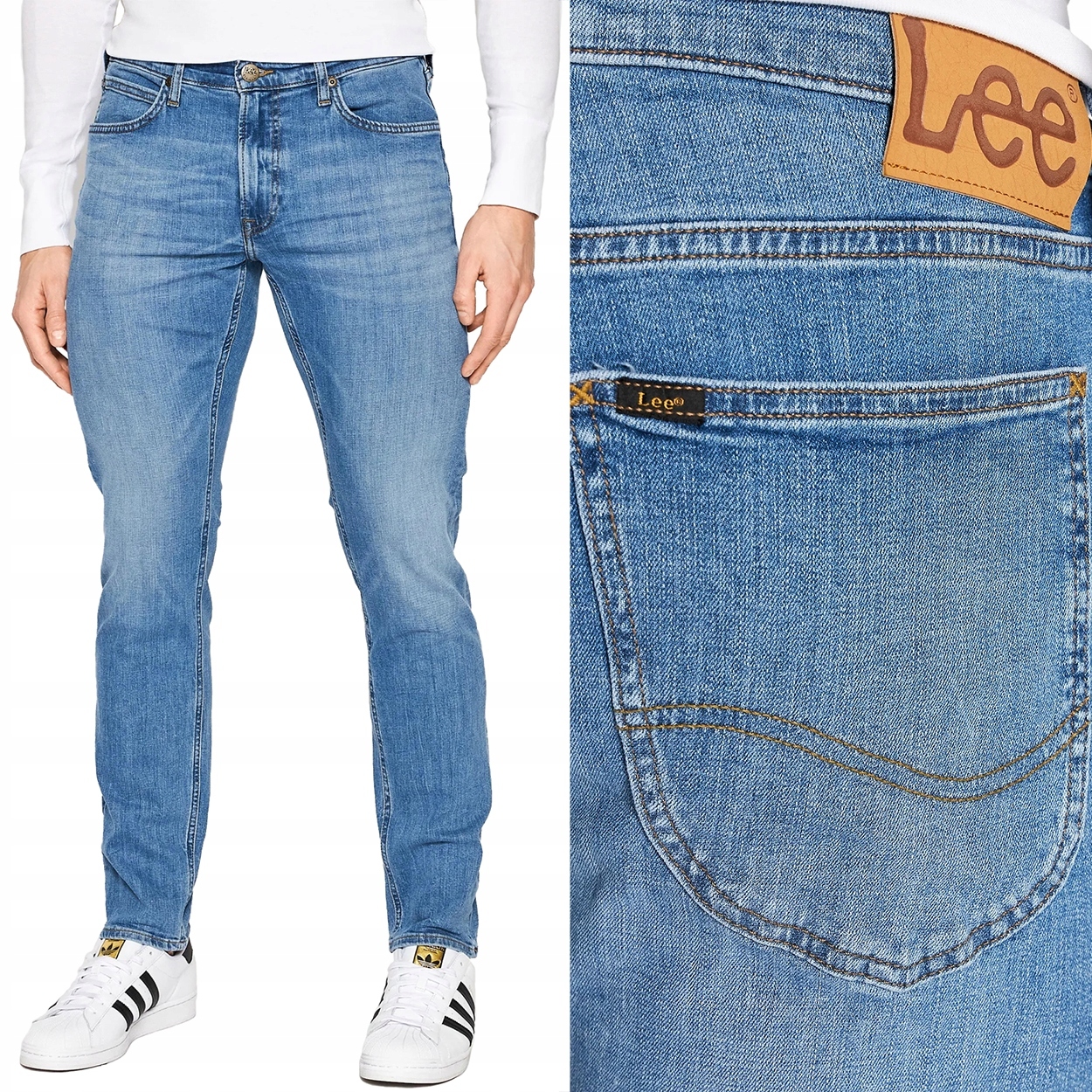 Lee Luke slim WornIn Cody silně zúžené elastické džínové kalhoty W33 L32
