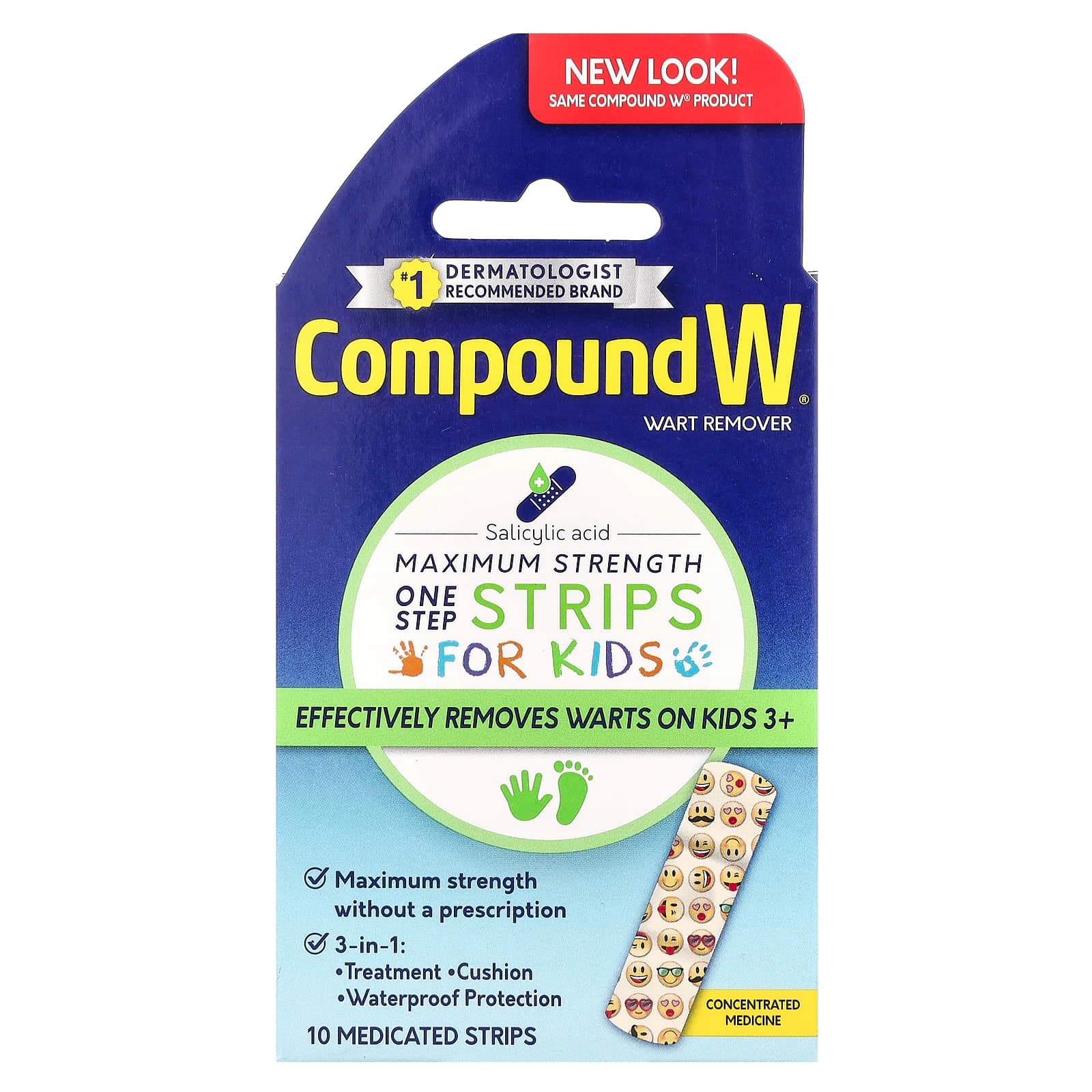 Compound W, Prostředek na odstraňování bradavic, pásky One Step, maximální síla