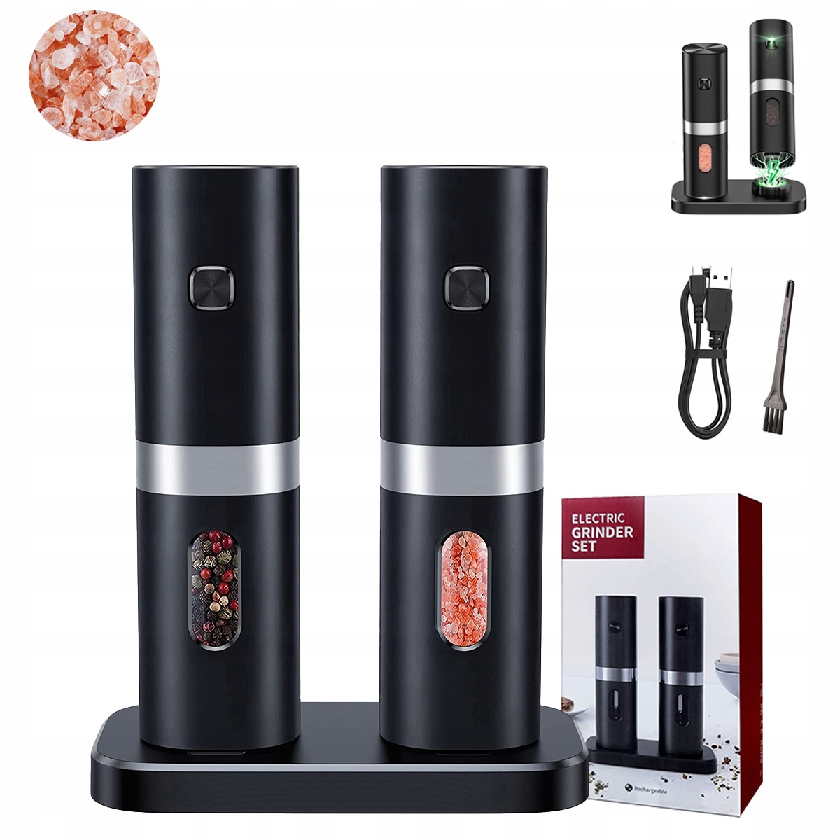 

Młynek Elektryczny For Kuchnia Sól I Pieprz Czarny