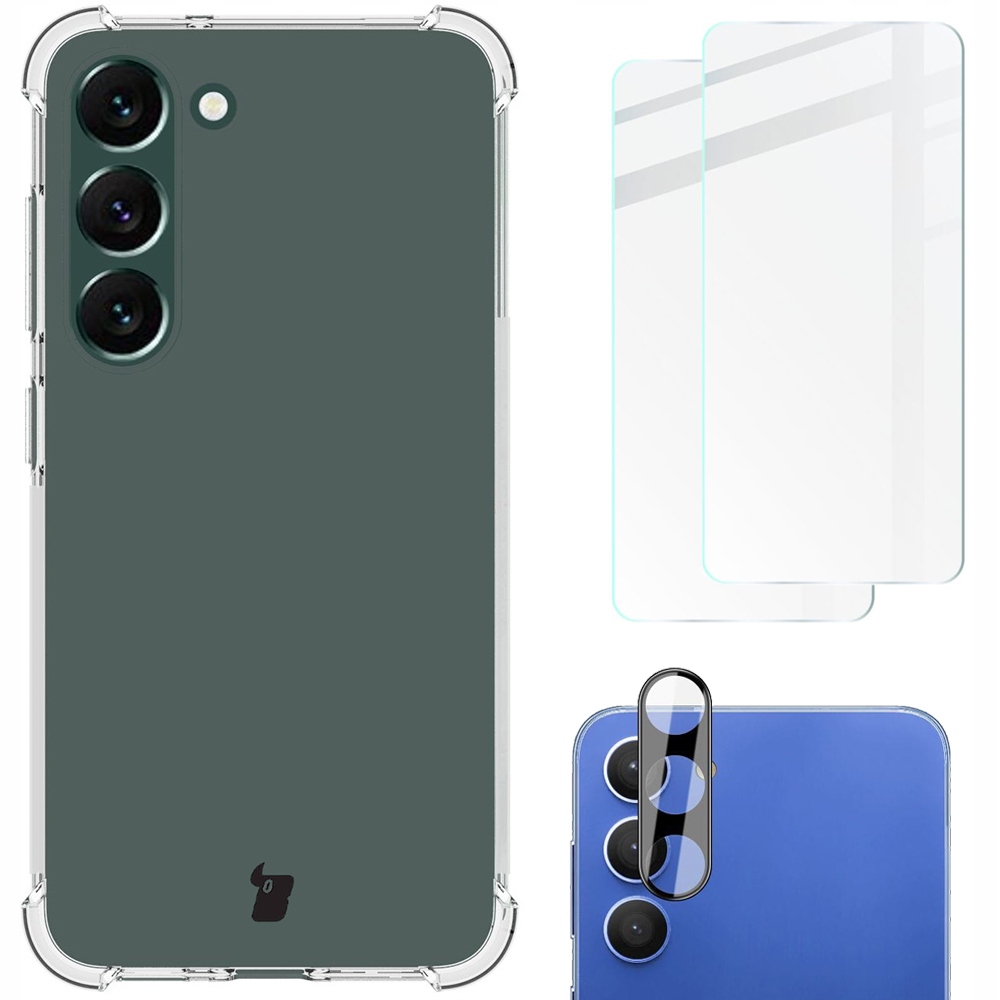 

Etui 2x szkło obiektyw Bizon do Galaxy S23+