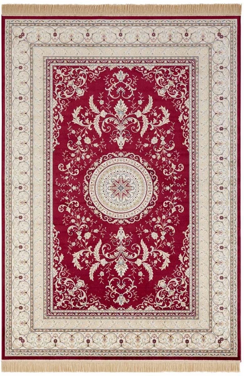 Tradičný červeno-krémový koberec z viskózy, Nouristan, 135x195 cm