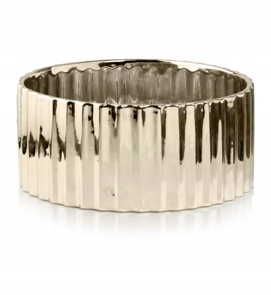 Obal Na Květináč keramická mísa zlatý 13 x 26 cm 05.262.26 Polnix