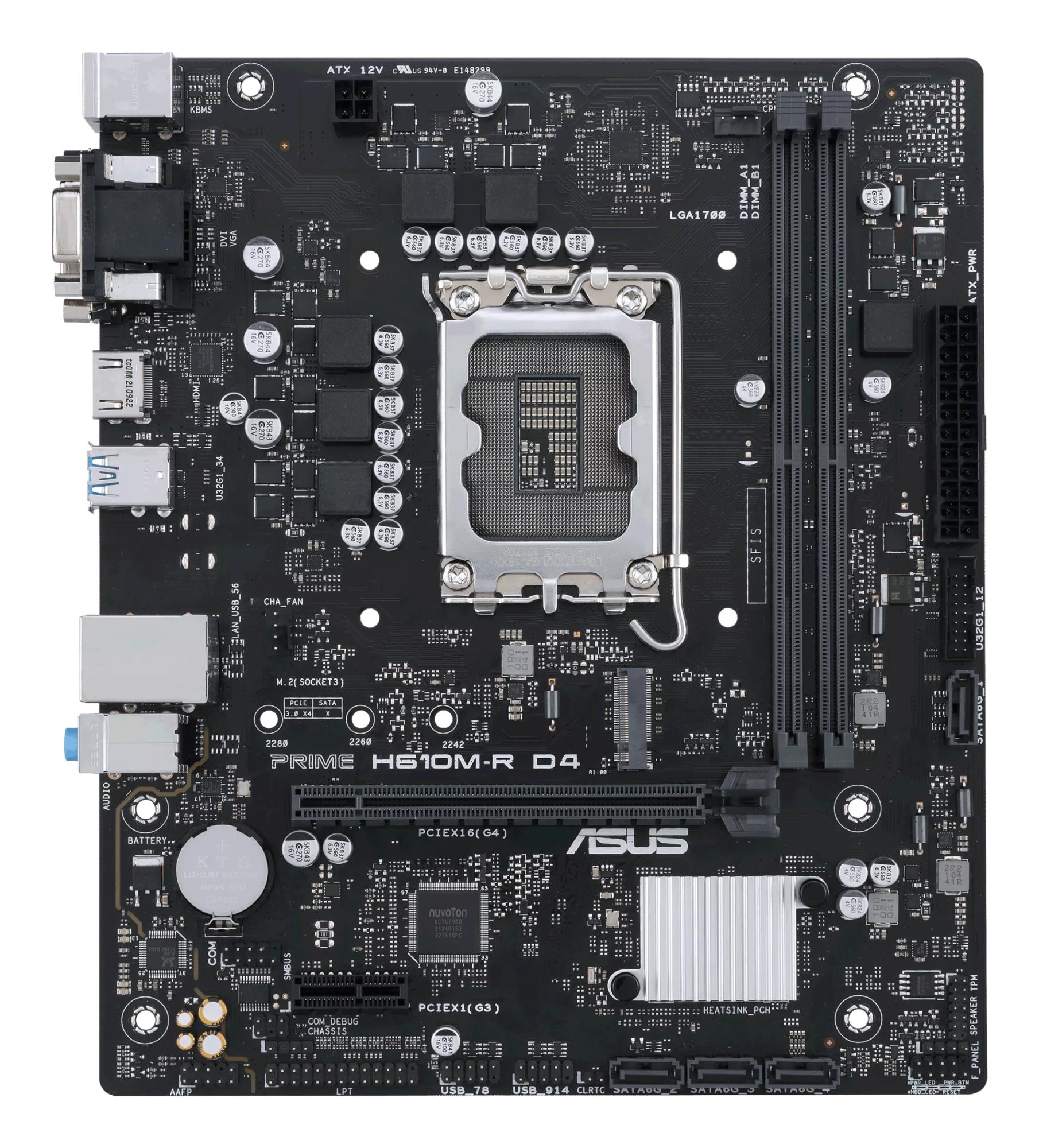 Základná doska|ASUS|Intel H610|LGA1700|Micro-ATX|Pamäť DDR4|Pamäťové sloty 2|1xPC