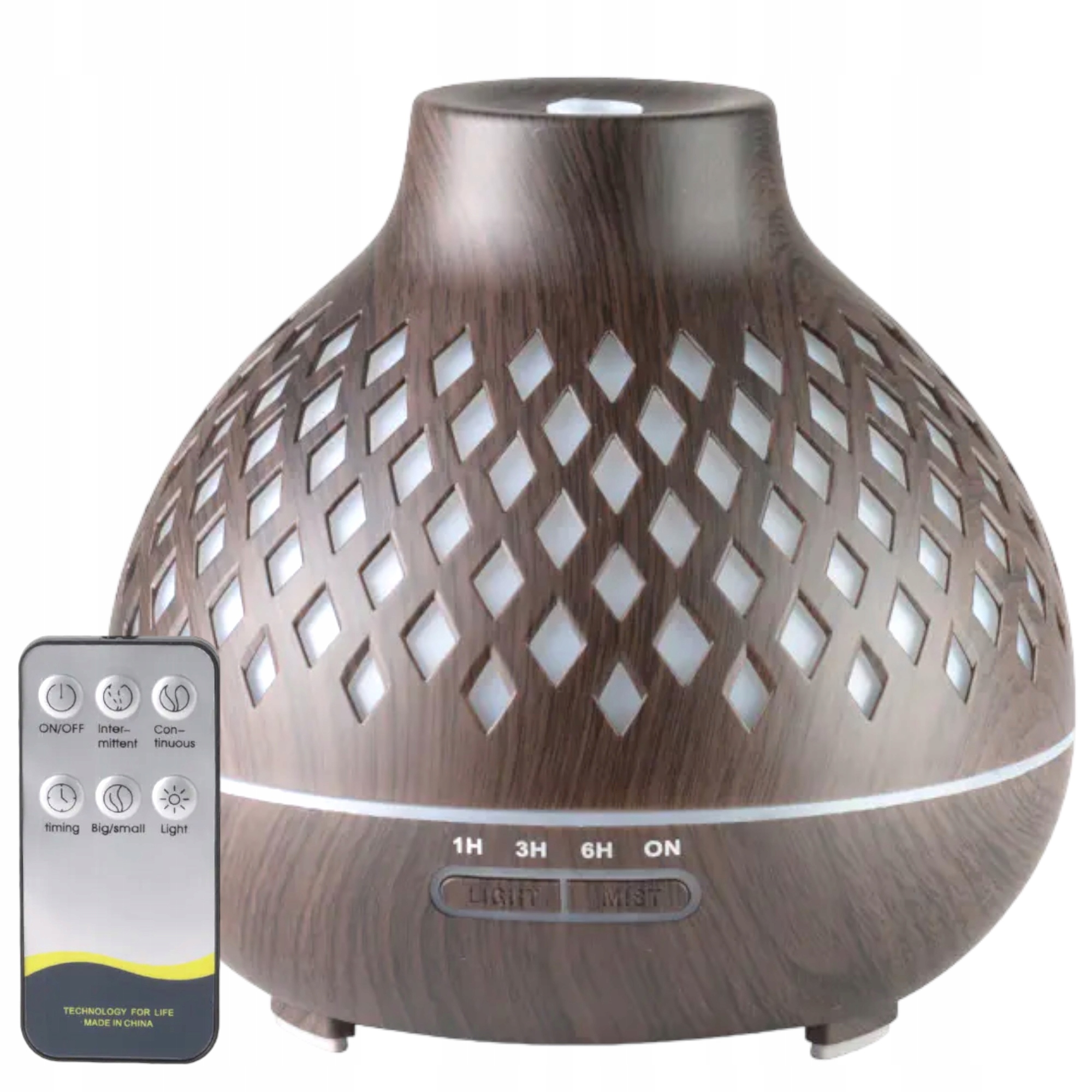 Aroma difuzér zvlhčovač vzduchu Spa 10 dark wood 400 ml časovač