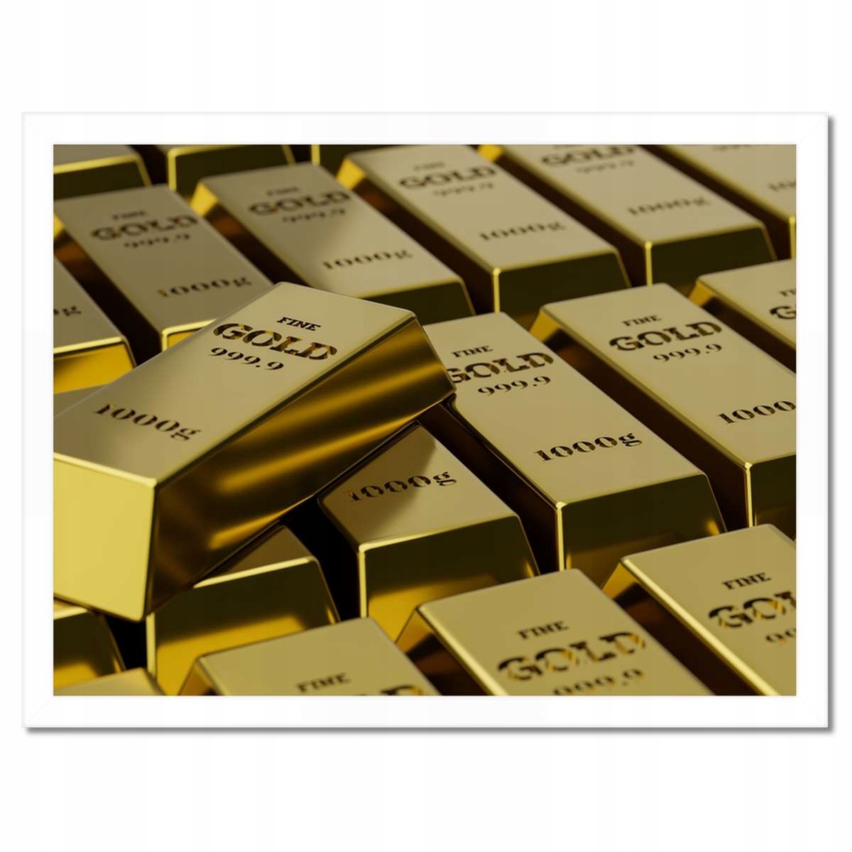 Plakáty v rámu 40x30 Zlato Slitky Gold 1000g