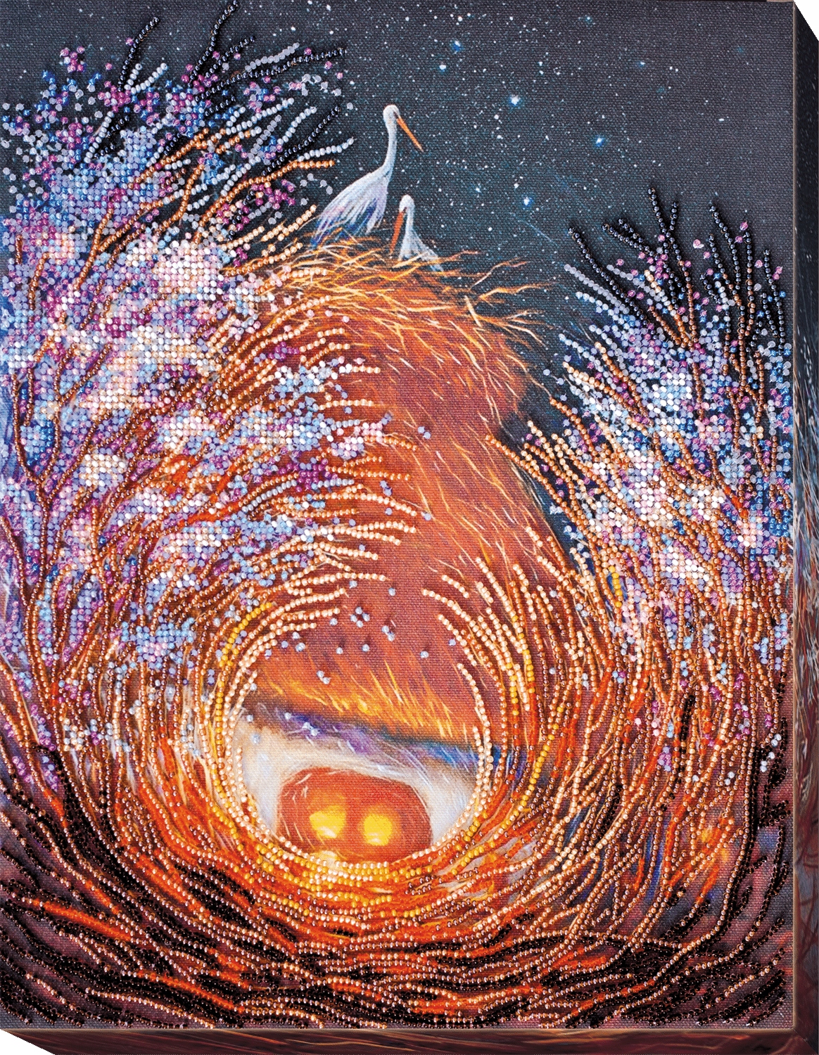 Sada na vyšívání korálků "Hnízdo" Diy sada korálků