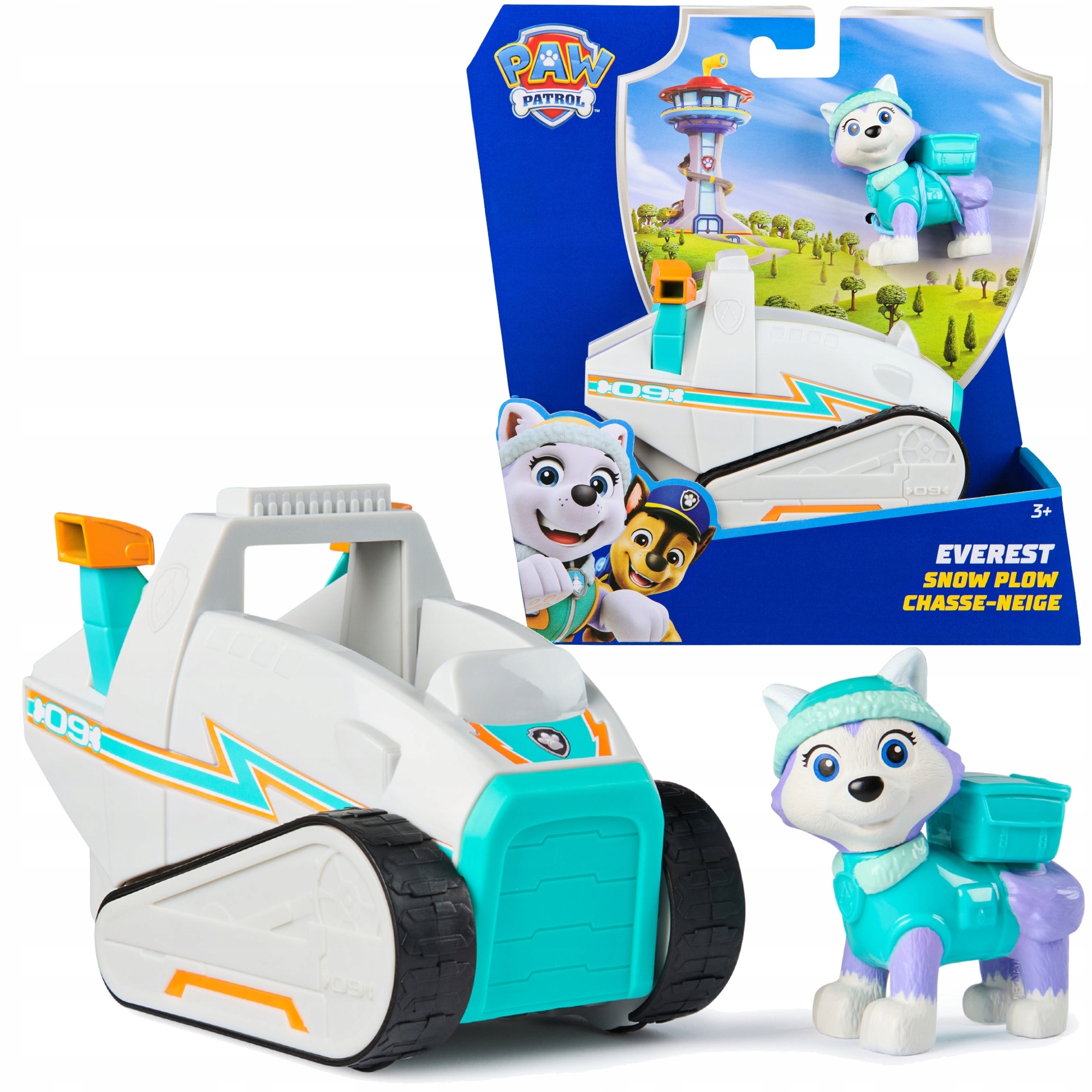 PRI PATROL POJAZD Z FIGURKĄ EVEREST SKUTER ŚNIEŻNY SNOW PLOW