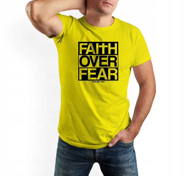 

Koszulka męska Faith Over Fear t-shirt wiara 2XL