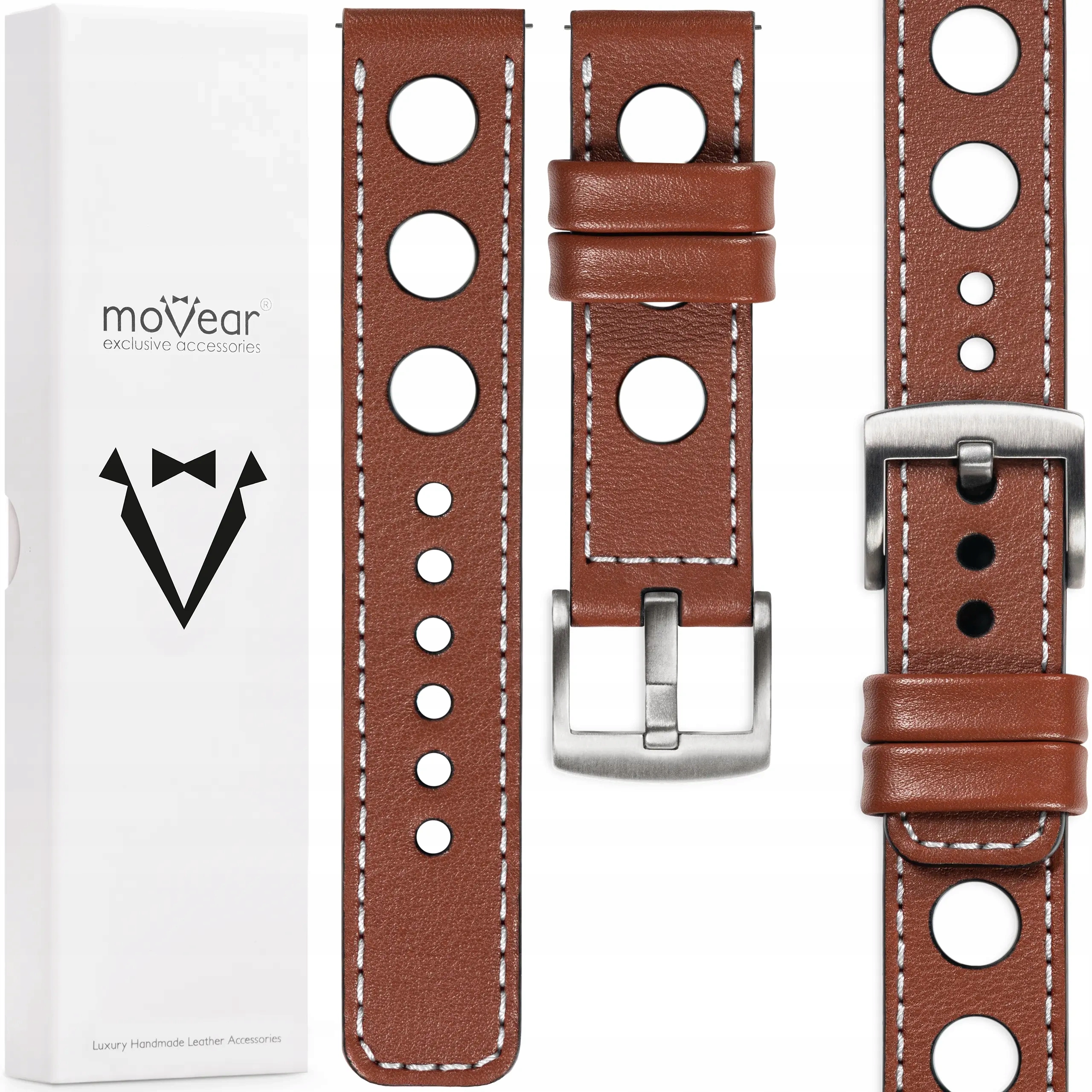 Kožený řemínek pro Samsung 20 mm Galaxy Watch 7 6 5 4 Active Pro, elegantní