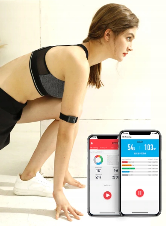 Pulsometr Shanren Beat 15 nadgarstek ANT+ BLE 4.0 Kolor dominujący czarny