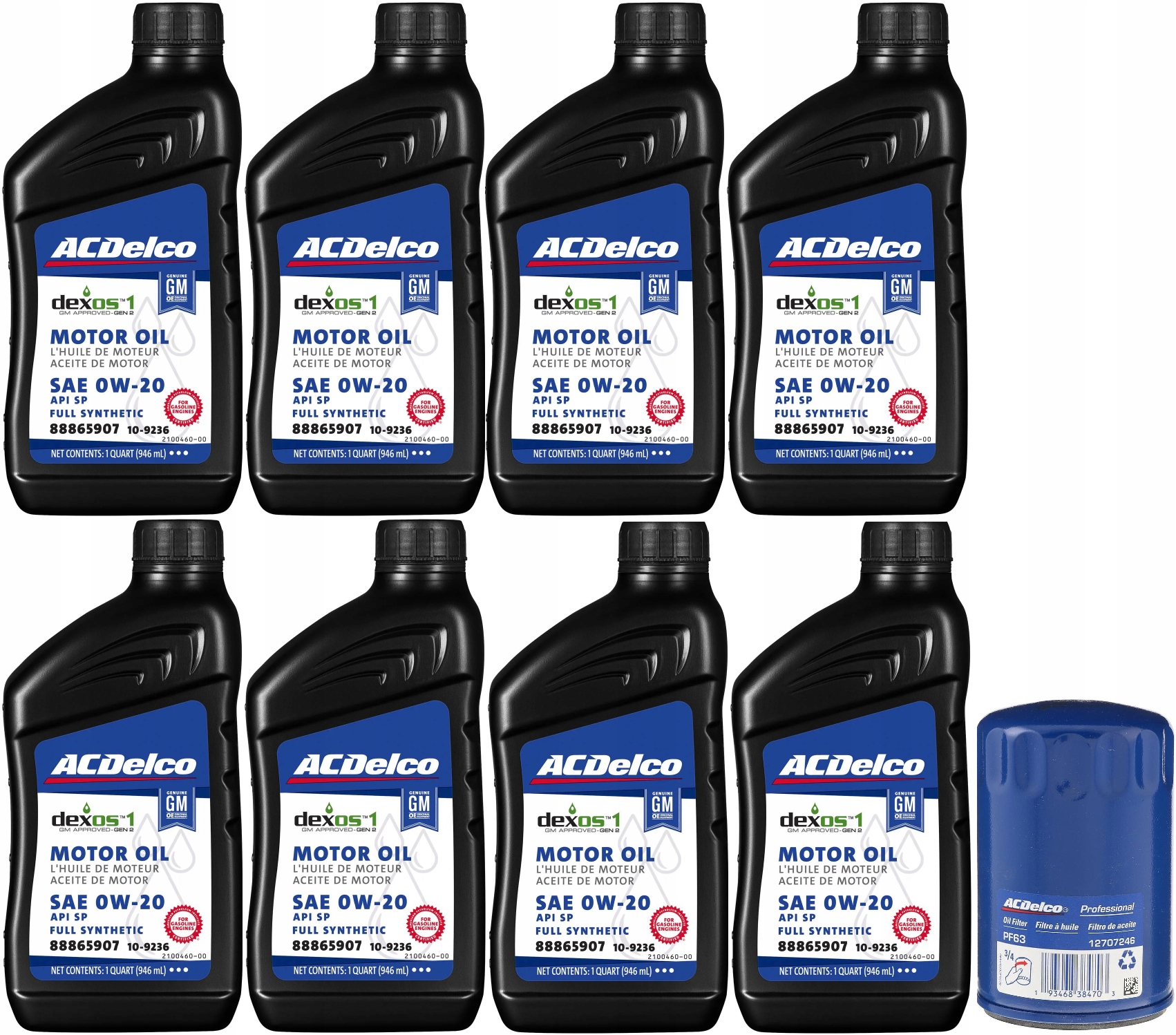 ACDELCO 0W20 + FILTRY GMC SIERRA 5,3 6,2 2014-