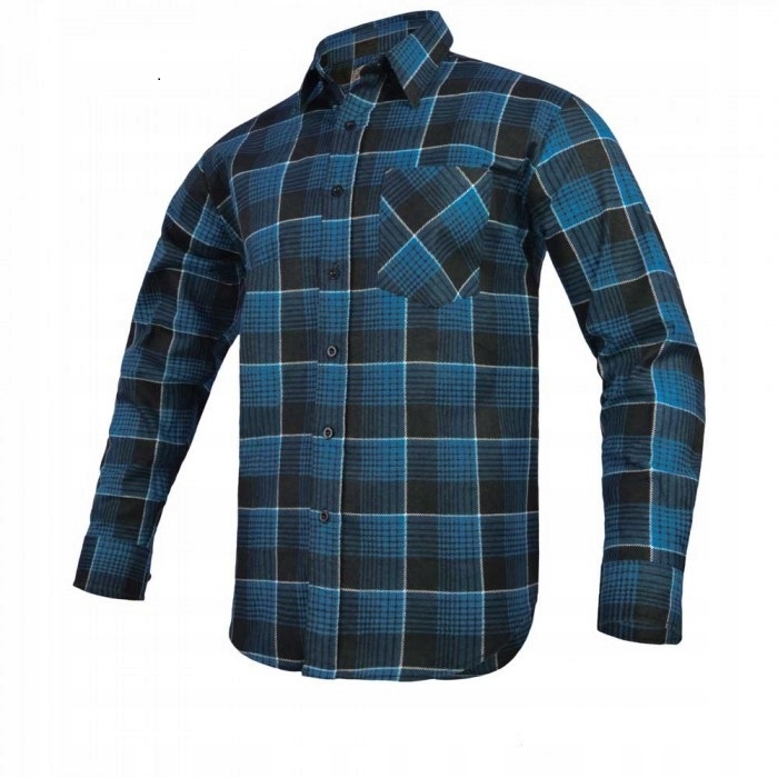 Koszula Flanelowa BAWEŁNA Modar Niebieska r.46