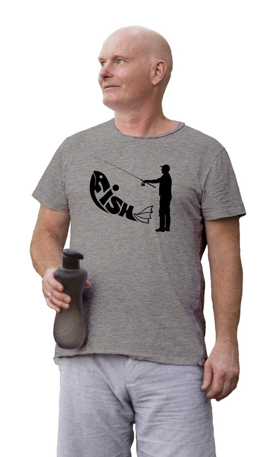 

Koszulka męska Fish t-shirt Ryba Wędkarz L