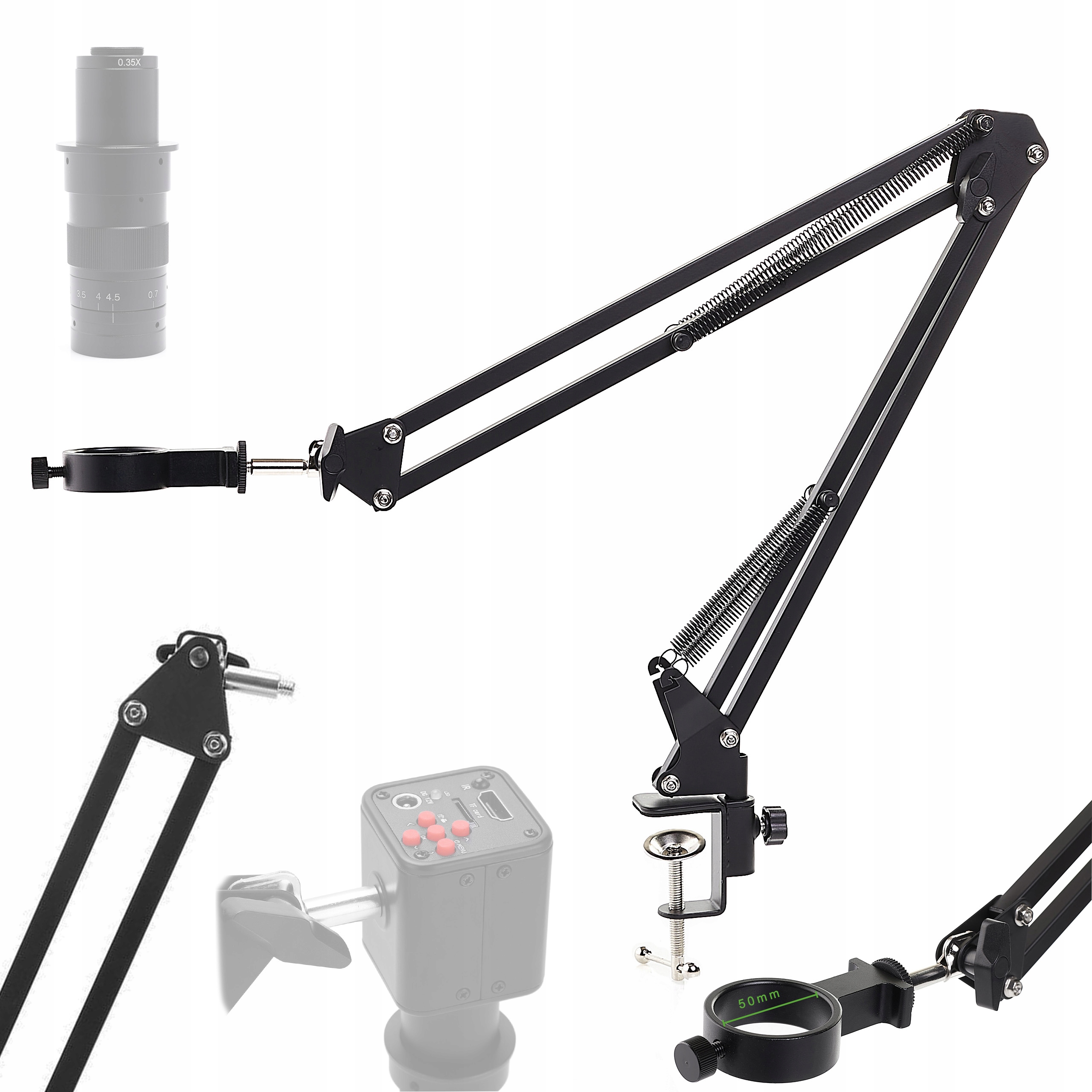 Rameno Držáku Pro Digitální Mikroskop Techrebal 50 MM, Ekonomický Výložník