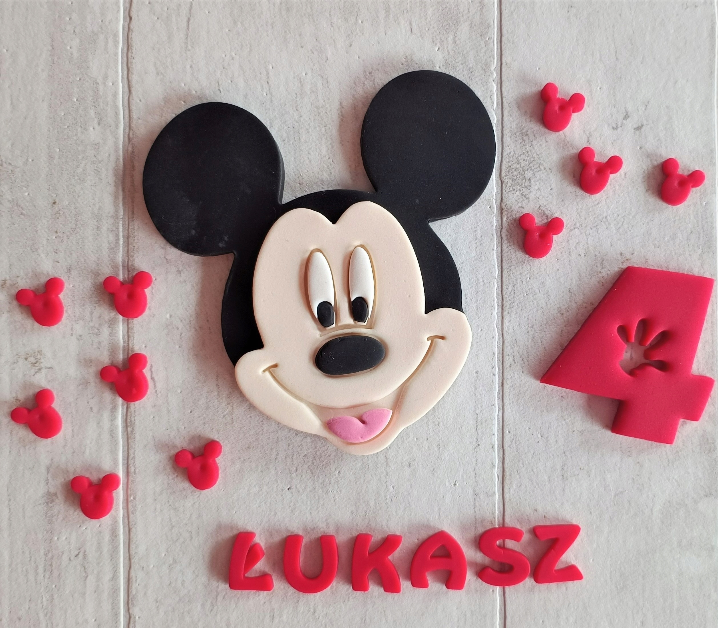 Levně myšák Mickey z cukrové hmoty figurka nápis číslice Sada pro chlapce