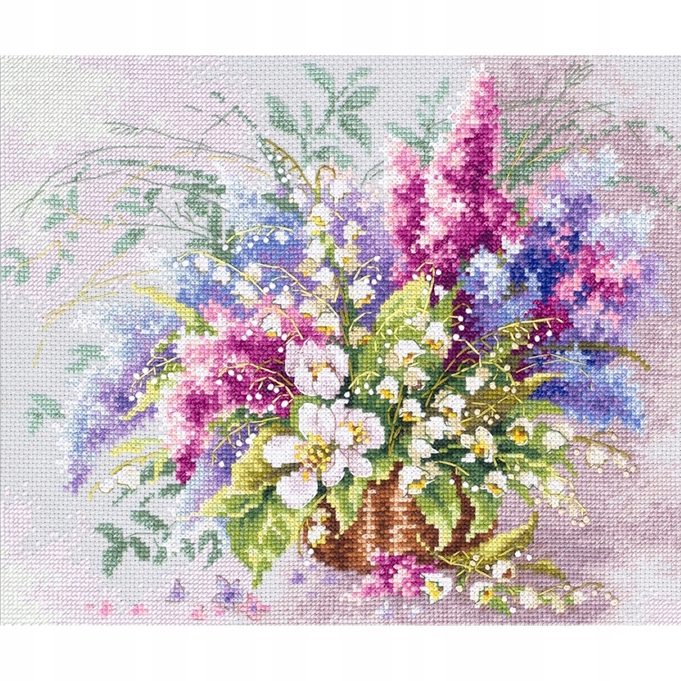 Vyšívací sada Konvalinky a šeříky