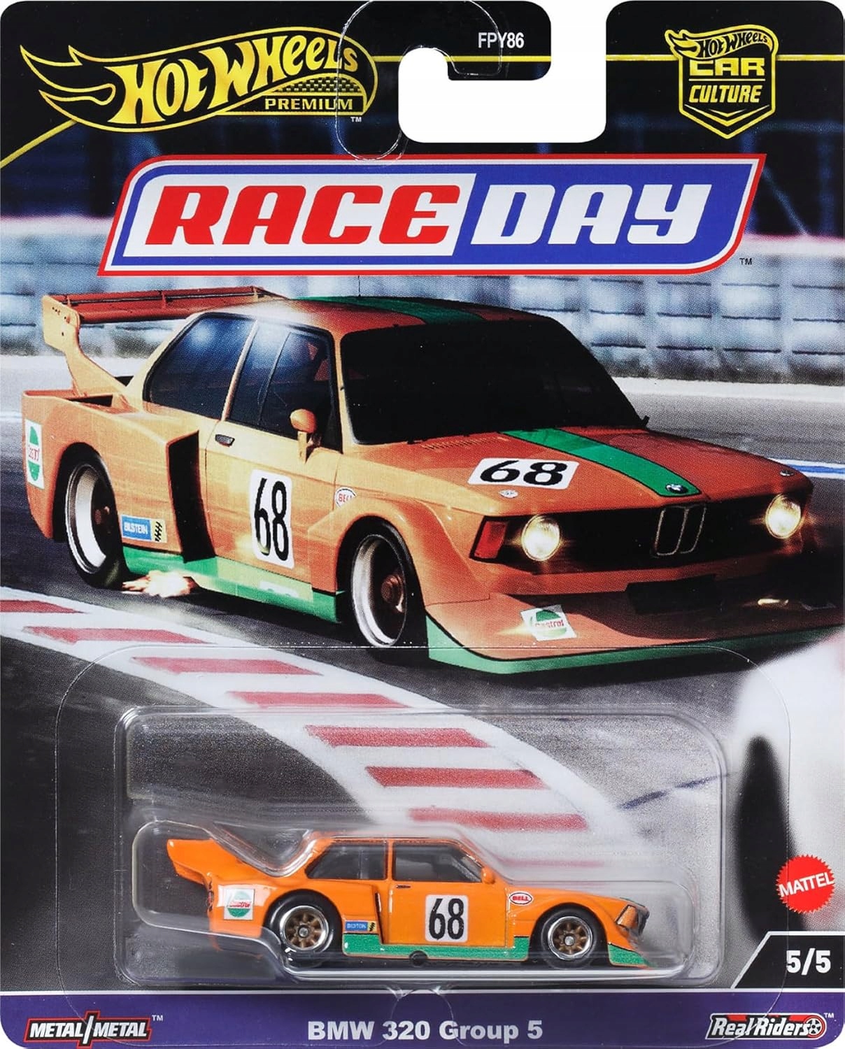 HOT WHEELS BMW 320 GROUP 5 RACE DAY 5/5 1:64 NOVÝ KOV MODEL HRV94 - Allegro