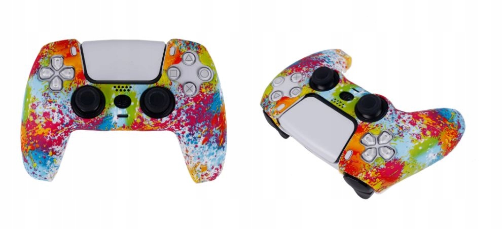 OSŁONA SYLIKON ETUI SILIKONOWE POKROWIEC NAKŁADKA pad PS5 Colorful Paint