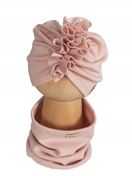 

Komplet, Turban + Komin, Prążek Nude 52cm-55cm