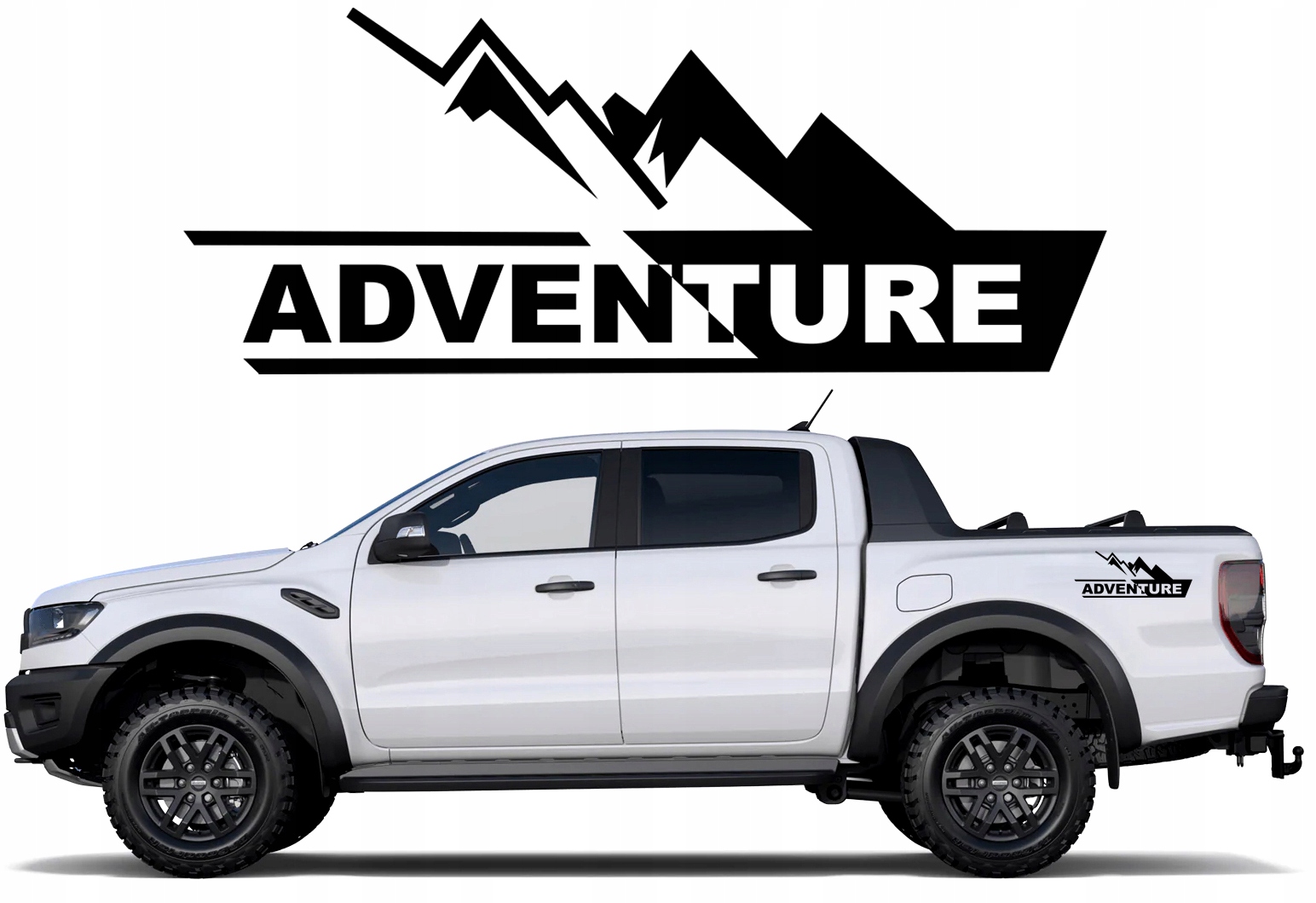 

Naklejka na samochód Adventure Góry Przygoda 14x35