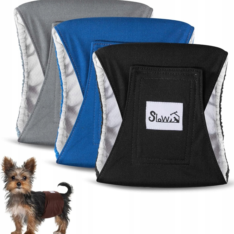 Levně Plenky pro psa Samce S 30-38 Cm savé 3 ks SlowTon