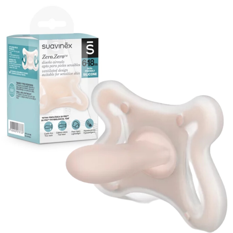 SUAVINEX SMOCZEK SILIKONOWY FIZJOLOGICZNY ZERO ZERO 6-18m