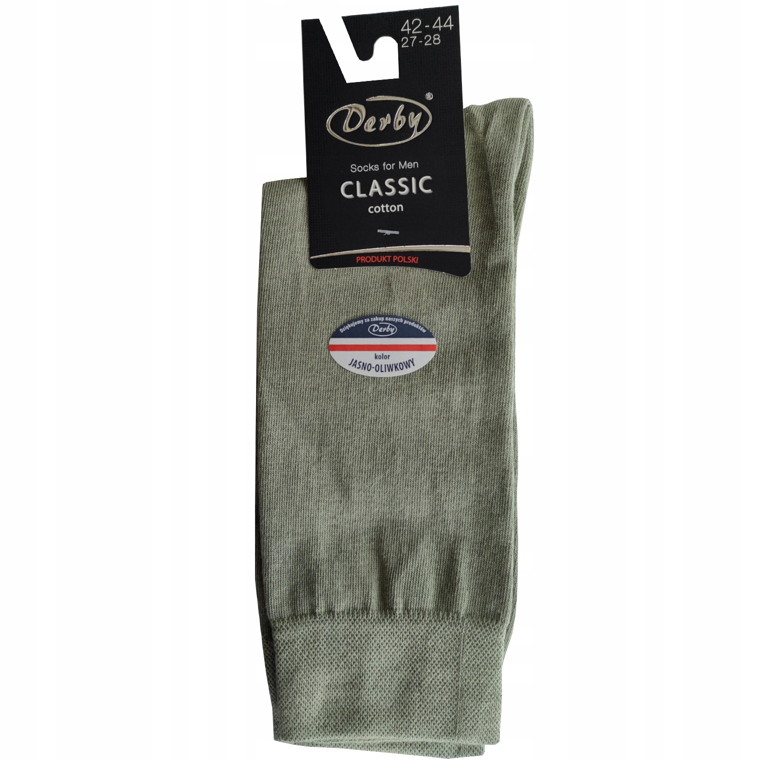 

Skarpety garniturowe Derby Classic jasnooliwkowe