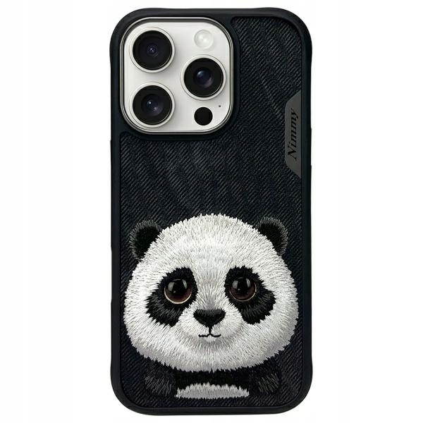 Etui Nimmy Big Eyed Pet 2. 0 Panda na iPhone 16 Pro czarne Nimmy