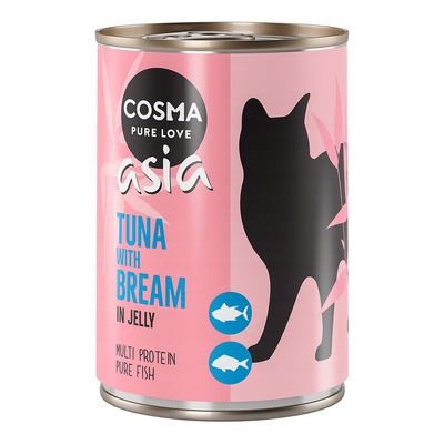 Balíček Cosma Asia, v želé, tuňák s lískou 12 x 400 g