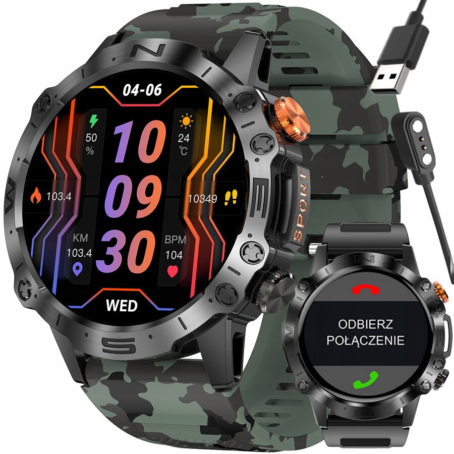 Smartwatch Pánsky Gravity GT20-6 Amoled, Dodatkový Pás (sg024f) Gravír