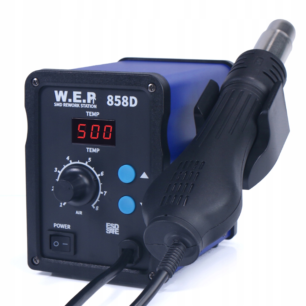 SPAWARKA DO PLASTIKU HOTAIR WEP 858D +6dysz Grot Siatka Spoiwa Waga produktu z opakowaniem jednostkowym 5 kg