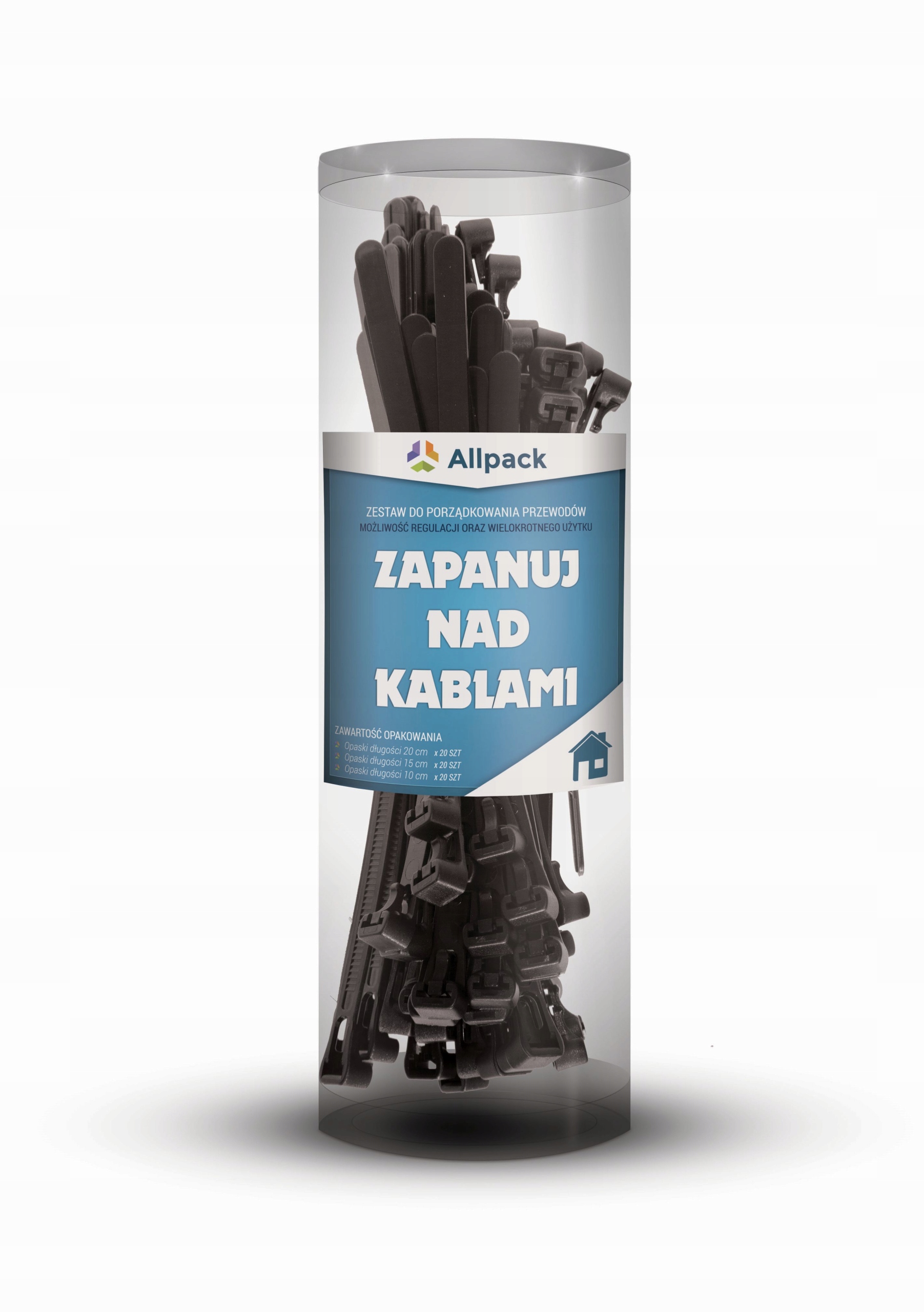 

Opaski do kabli wielokrotnego użytku 3w1 trytytki
