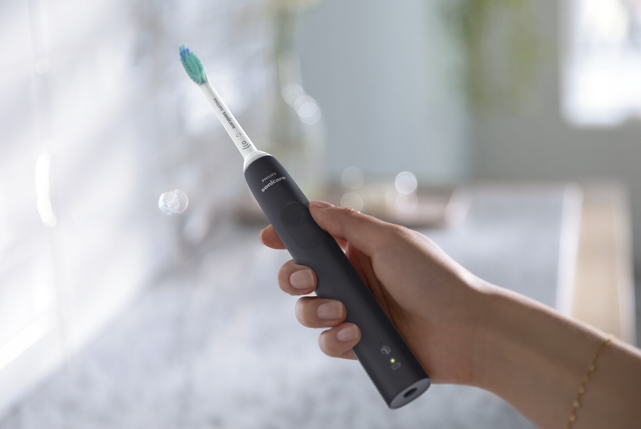 PHILIPS Sonicare 3100 Szczoteczka Soniczna Czarna Z Etui I Timerem — miniatura 11