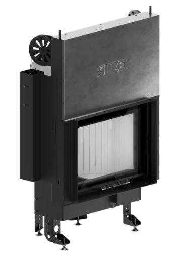 Prosty kominek z gilotyną 11 kW wkład kominkowy Albero 59x43.G.H-D