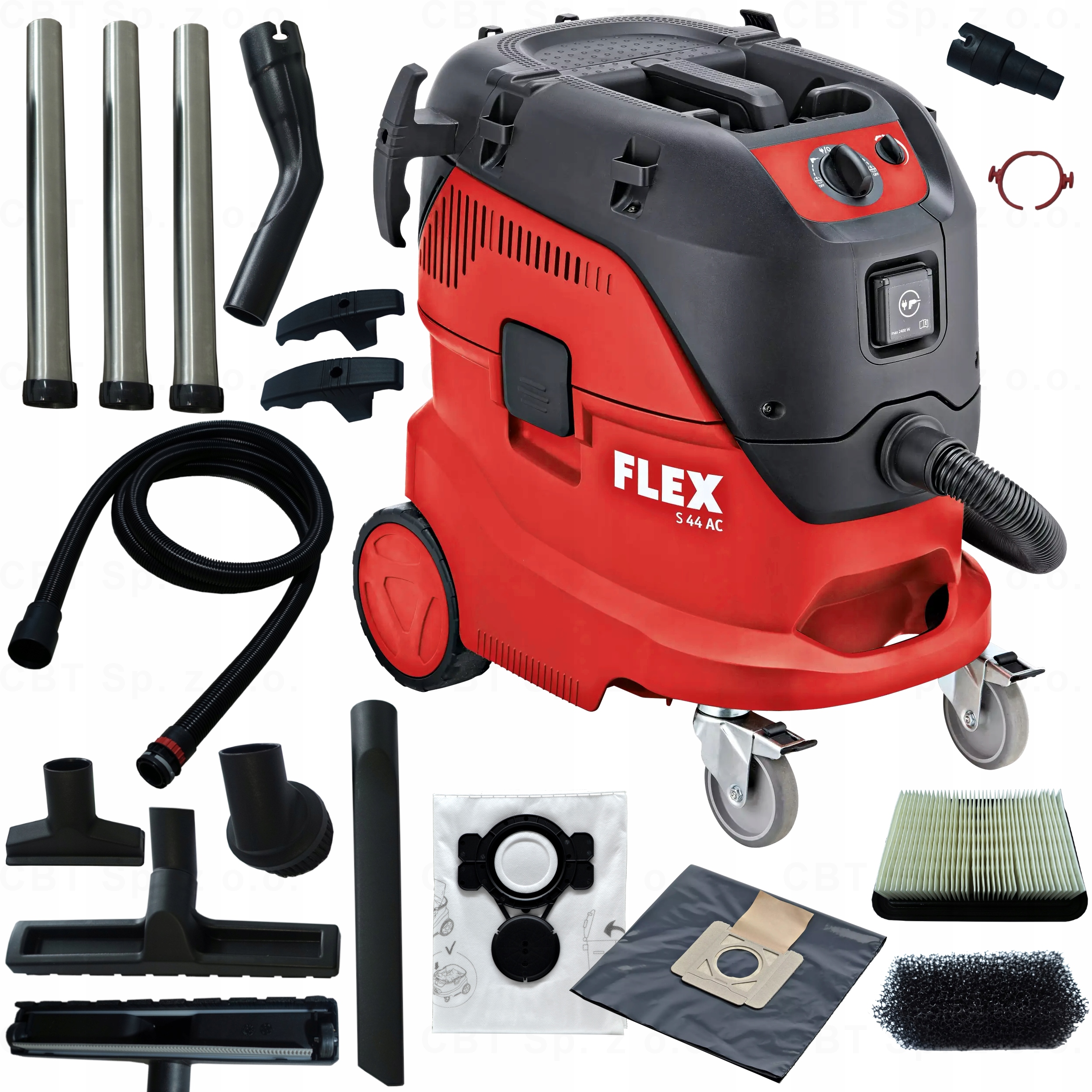 ODKURZACZ PRZEMYSŁOWY BUDOWLANY MOKRO SUCHO 1400W 42L KOMPLET AKCESORIÓW