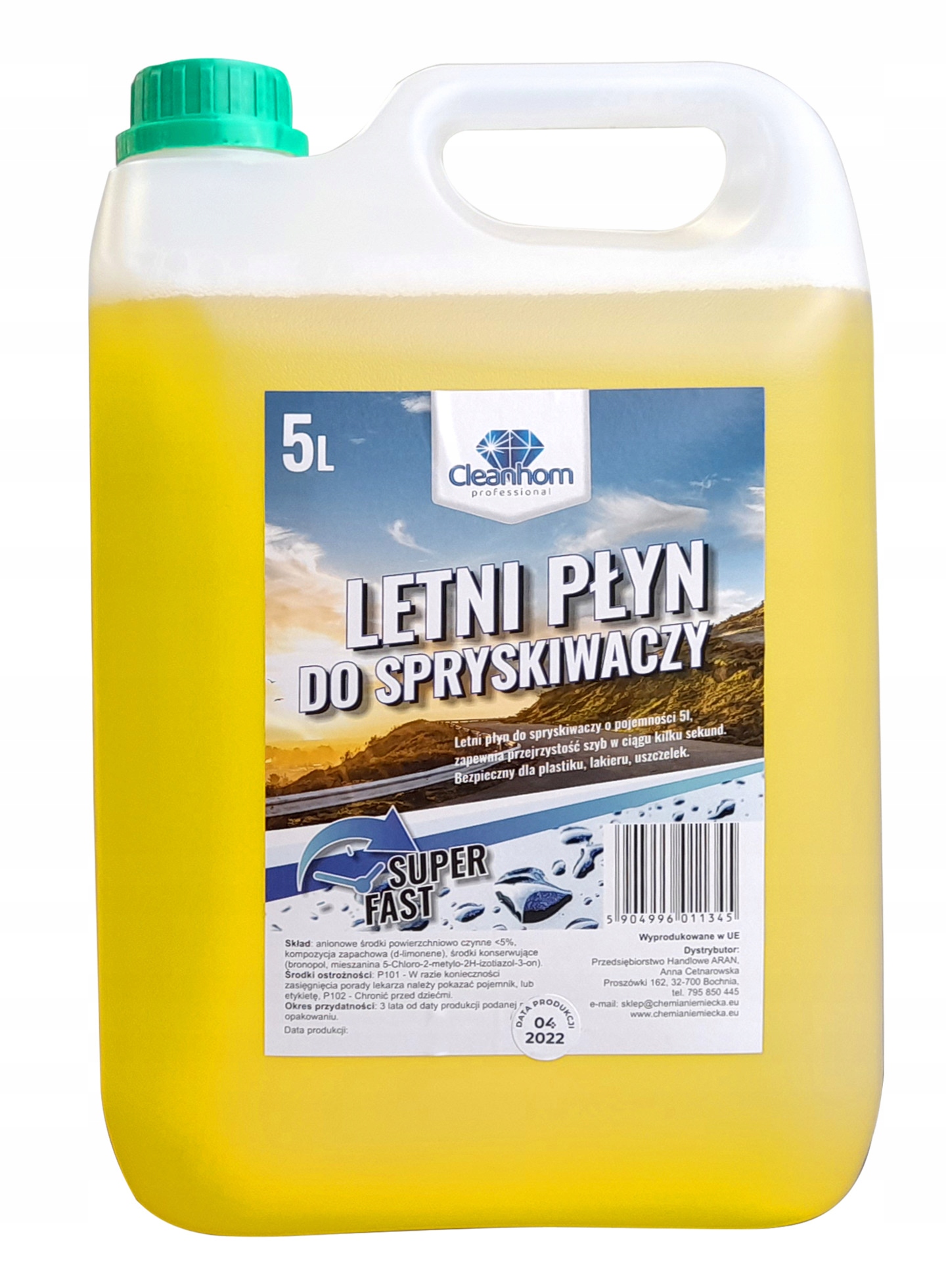 

Cleanhom płyn letni do spryskiwaczy 5l limonka