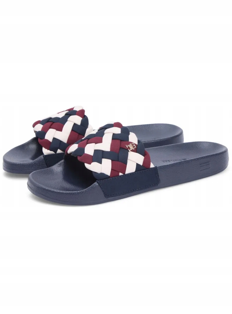 Klapki Tommy Hilfiger Th Braided Pool Slide FW0FW09203 0GY 38
