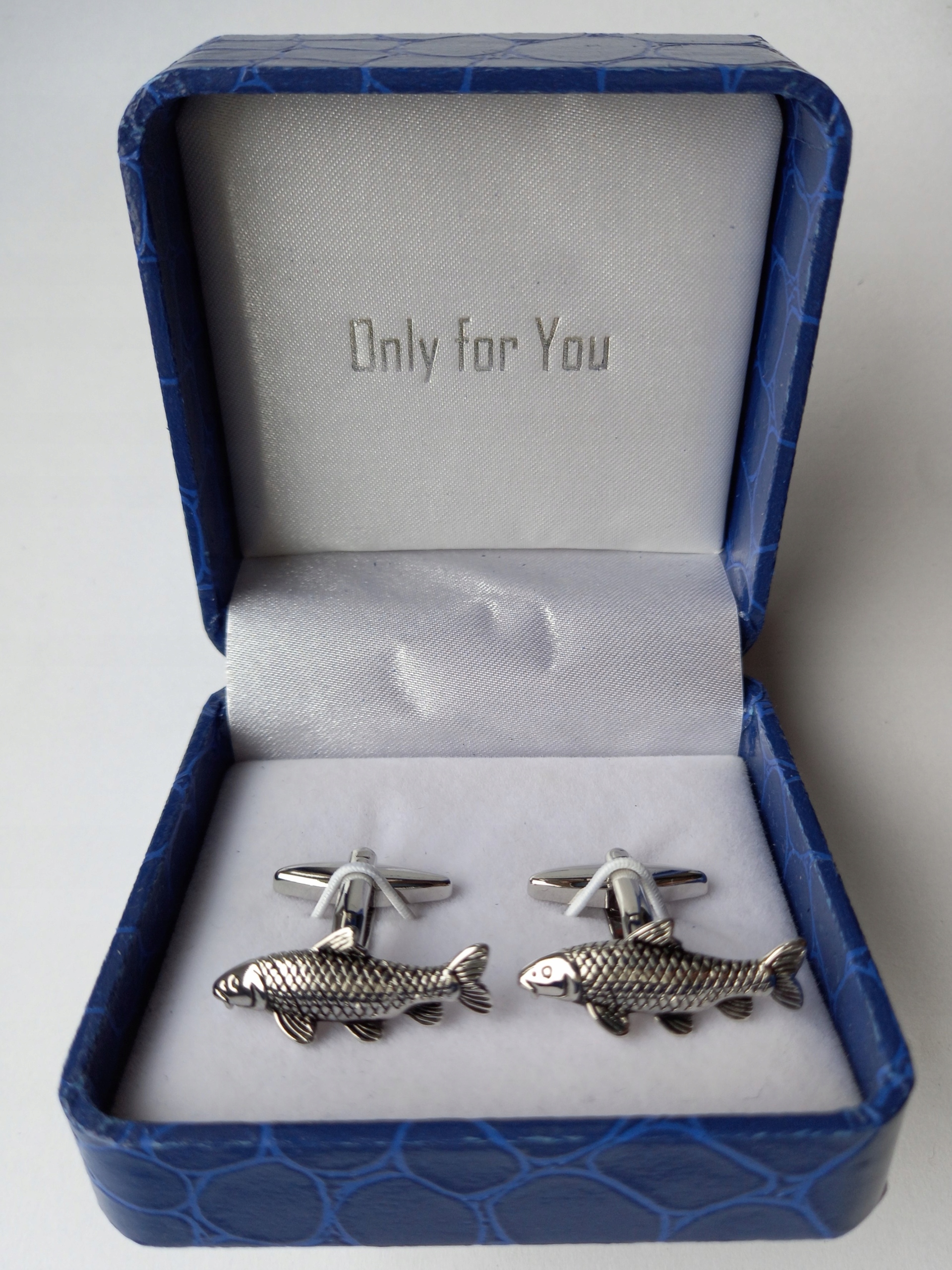 Spinki do mankietów EXC Karp Lin Ryba dla Wędkarza Wykończenie Polerowane Satynowane