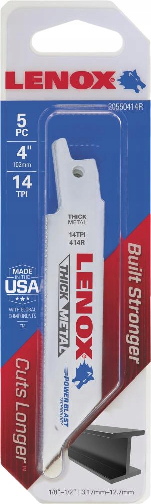 Pilový List pro šavlové pily 102x19x0,9 mm, 14 zubů, 5 ks Lenox