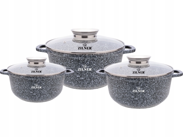 

zestaw 6-EL komplet garnków marmurkowych ZL-7088