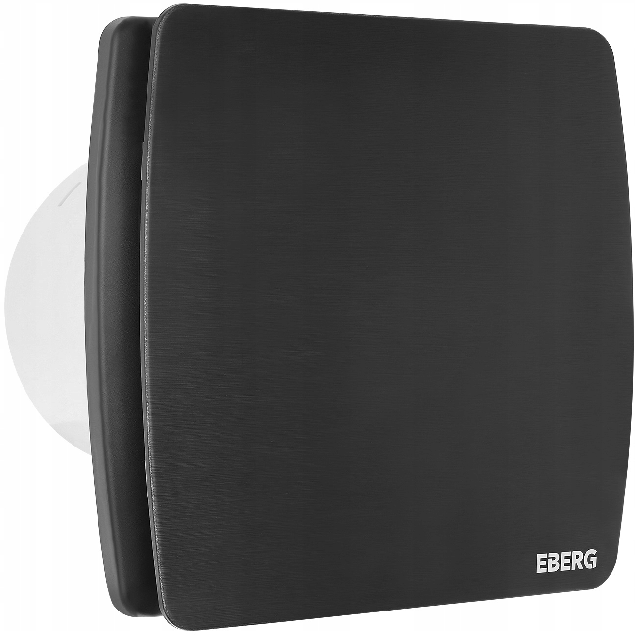 Wentylator łazienkowy EBERG AXI 120B front Aluminiowy Czarny mat + klapa