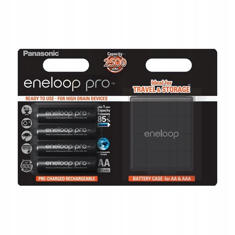 Eneloop Panasonic Pro R6 Aa 2500mAh 4 szt+box