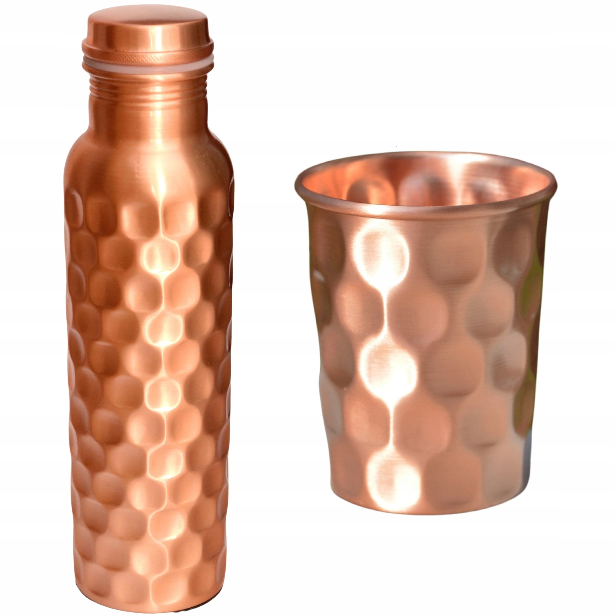 Antibakteriální Měděná Láhev lahev na pití 1L Diamond sklo 250 ml Yuva