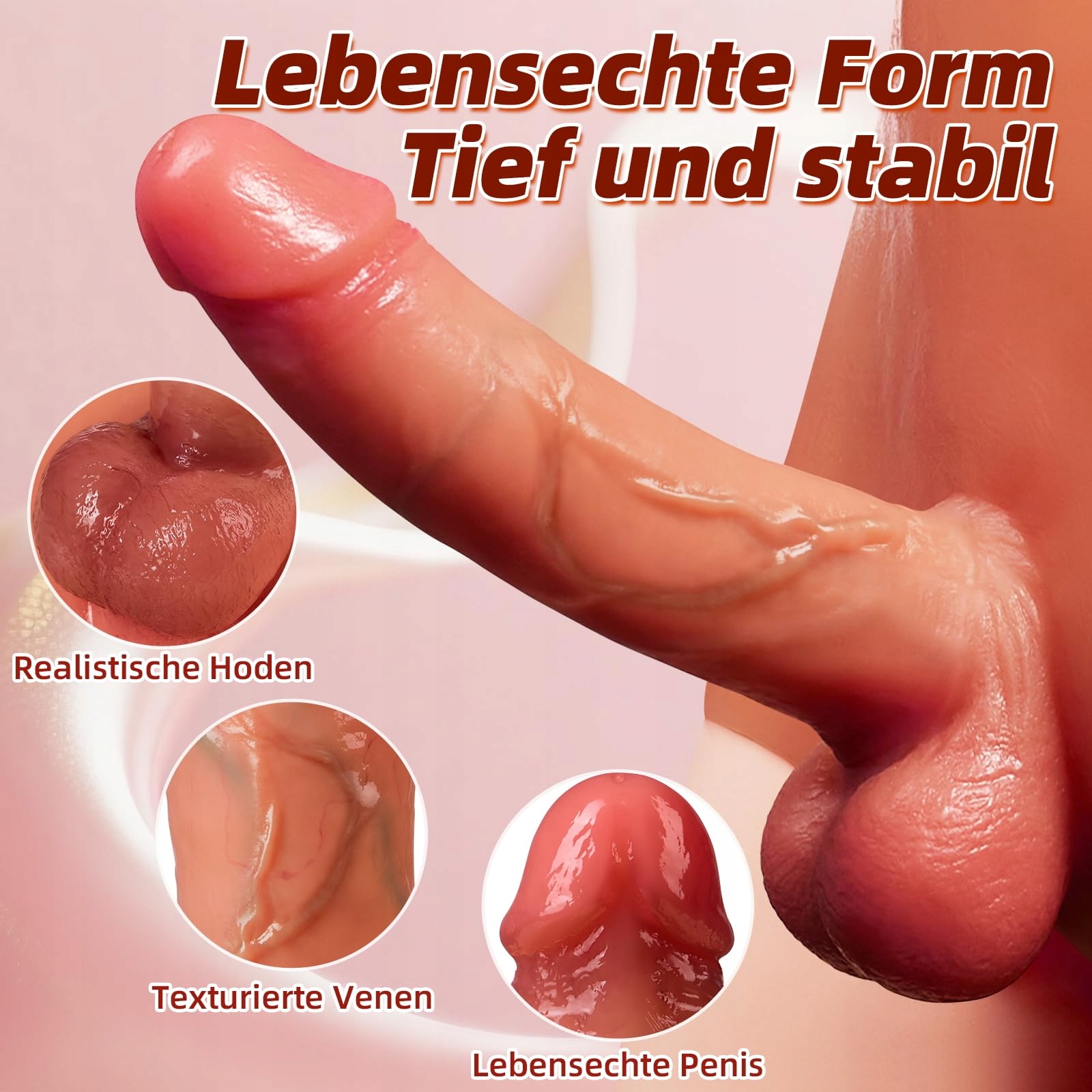 STRAP ON Dildo Silikonowy 18.5cm Dla Kobiet Lesbijek i Transgender — miniatura 3
