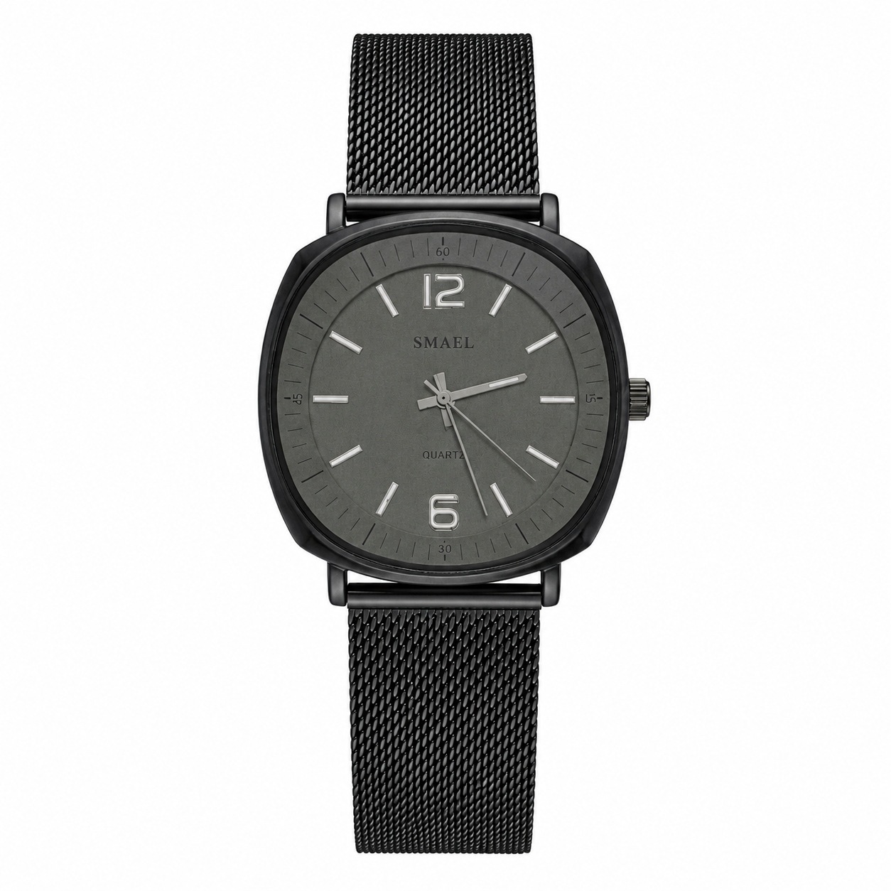 Pánské Hodinky Smael Černý Mesh Náramek Elegantní Klasický Křemenný