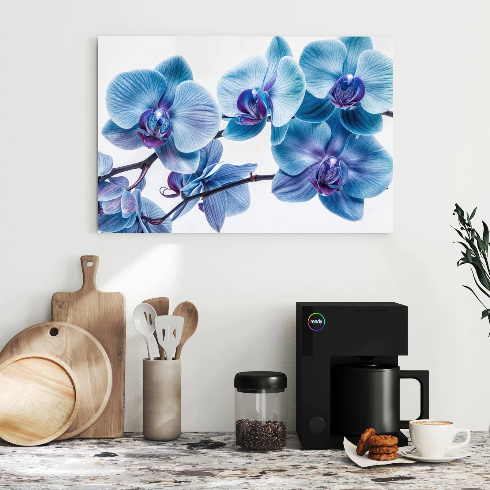 Magnetická tabule Niebieské Orchideje Květina 60 × 40 cm